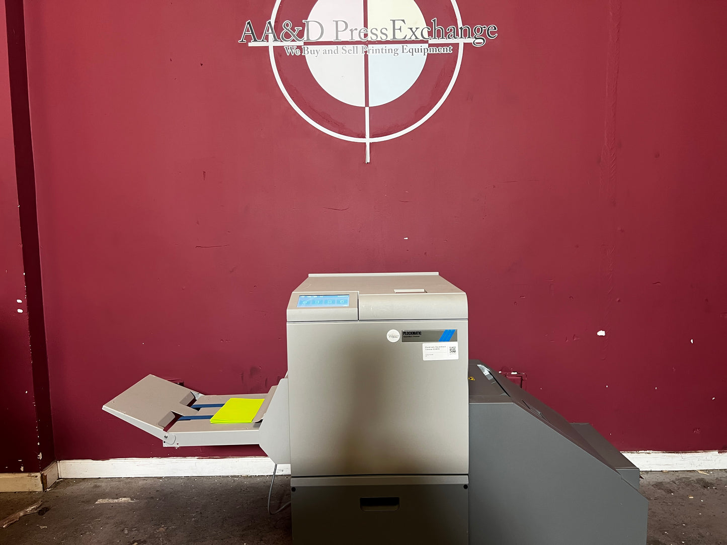 Used Plockmatic SquareBack Trimmer detailed look at trimming guides and alignment tools – AA&D PressExchange
