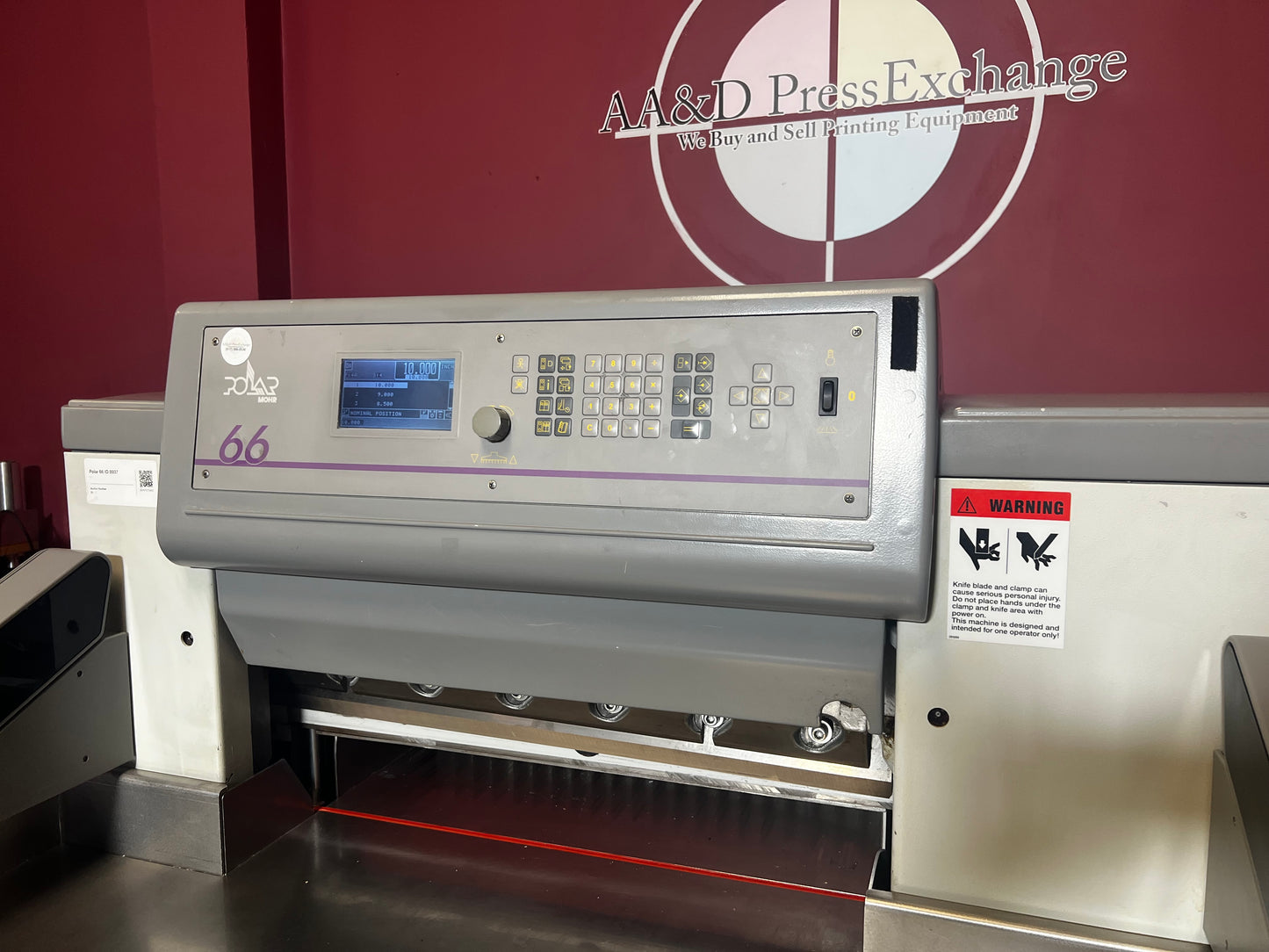 Used Polar 66 programmable hydraulic paper cutting machine – AA&D PressExchange