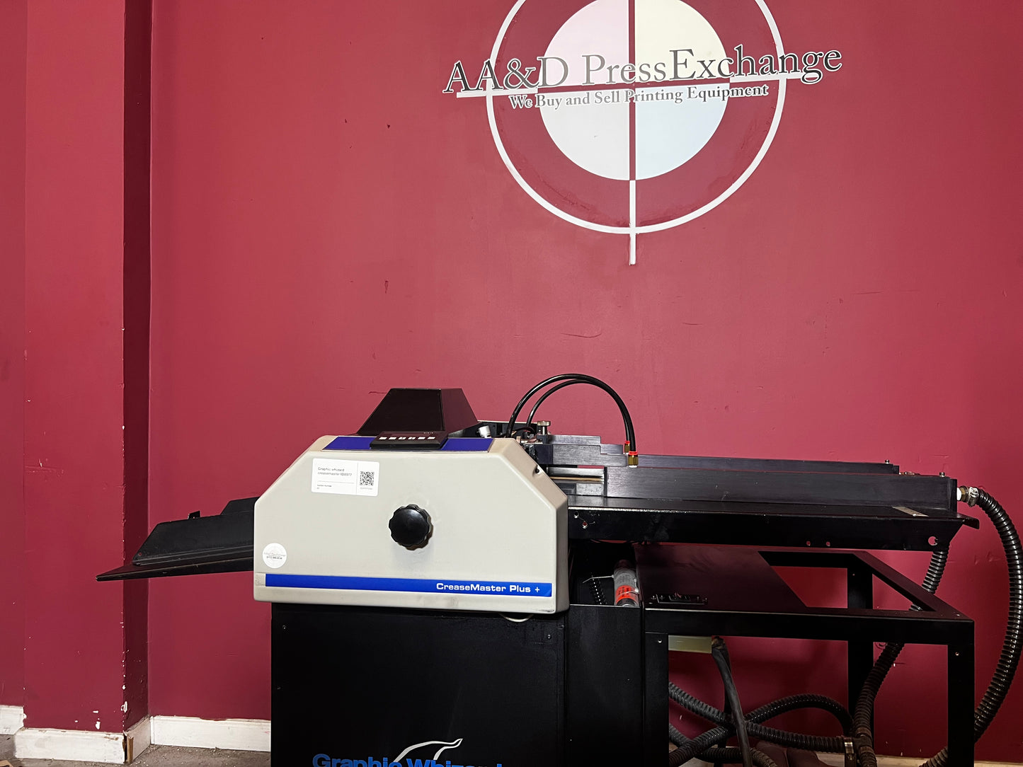 Used Graphic Whizard Creasemaster Plus digital print creaser close-up – AA&D PressExchange