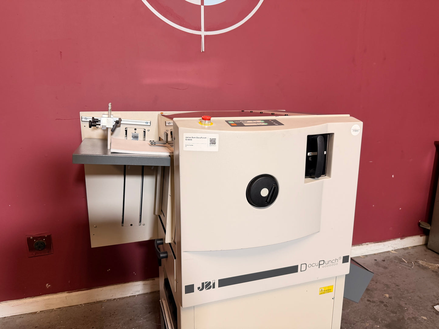 Used James Burn P33 DocuPunch 4:1 Die back panel and power connection – AA&D PressExchange