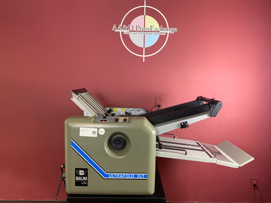 Used Baum 714 Ultrafold XLT air-fed tabletop paper folder – AA&D PressExchange