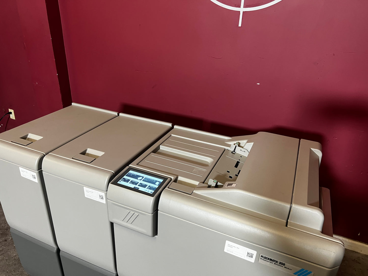 Used Plockmatic 350 64k meter booklet maker modular connection to digital press – AA&D PressExchange
