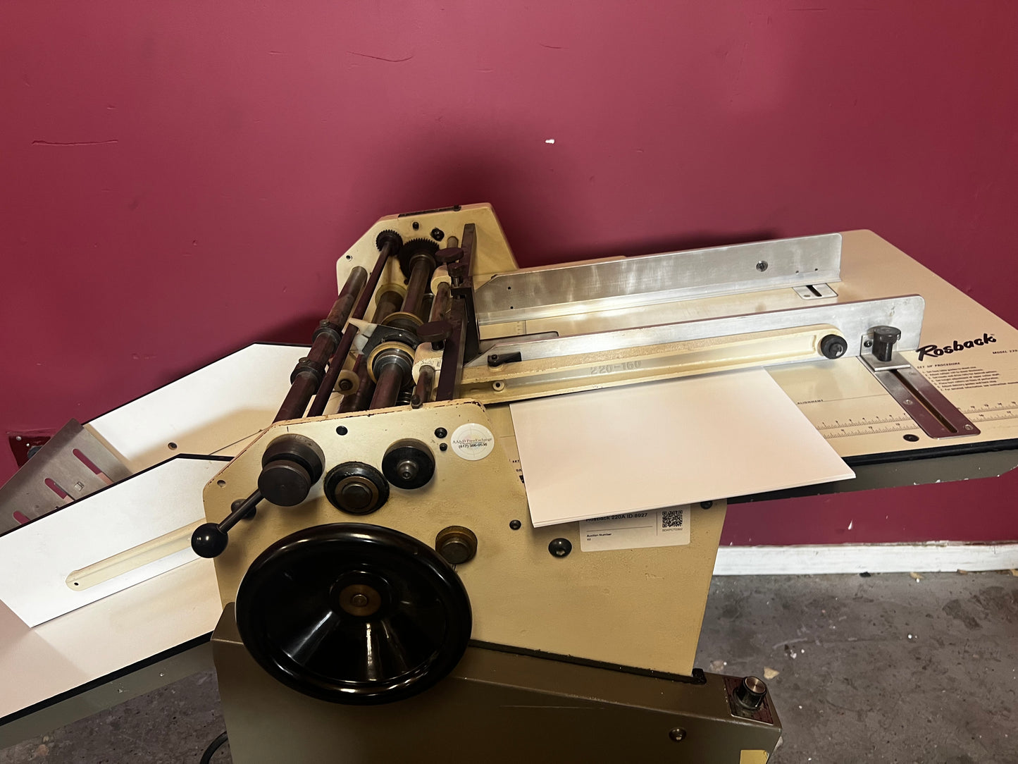 AA&D PressExchange Used Rosback 220A Perforating, Slitting, Scoring, and Creasing Machine