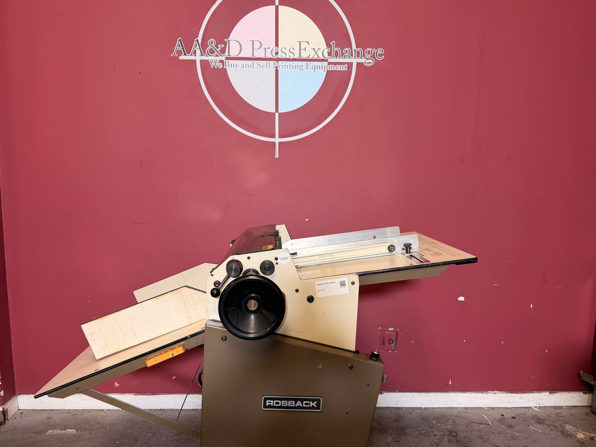 Used Rosback 220A Perforating Slit Score machine on shop floor – AA&D PressExchange