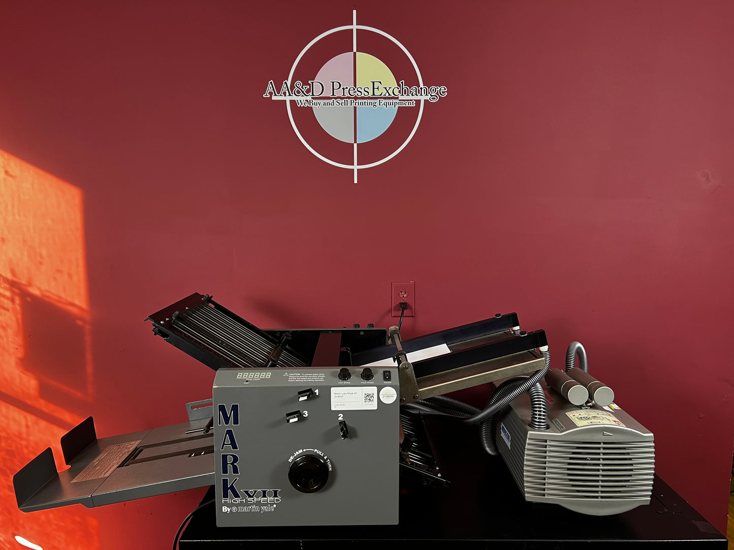 Used Martin Yale Mark VII Pro Series AirFeed paper folder front view – AA&D PressExchange