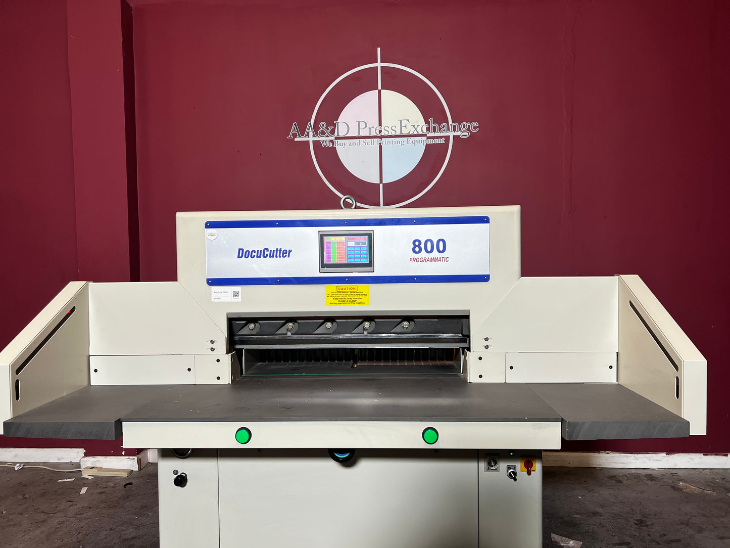 Used Duplo Docucutter 800 Programmatic front view highlighting VRCut-style automation – AA&D PressExchange