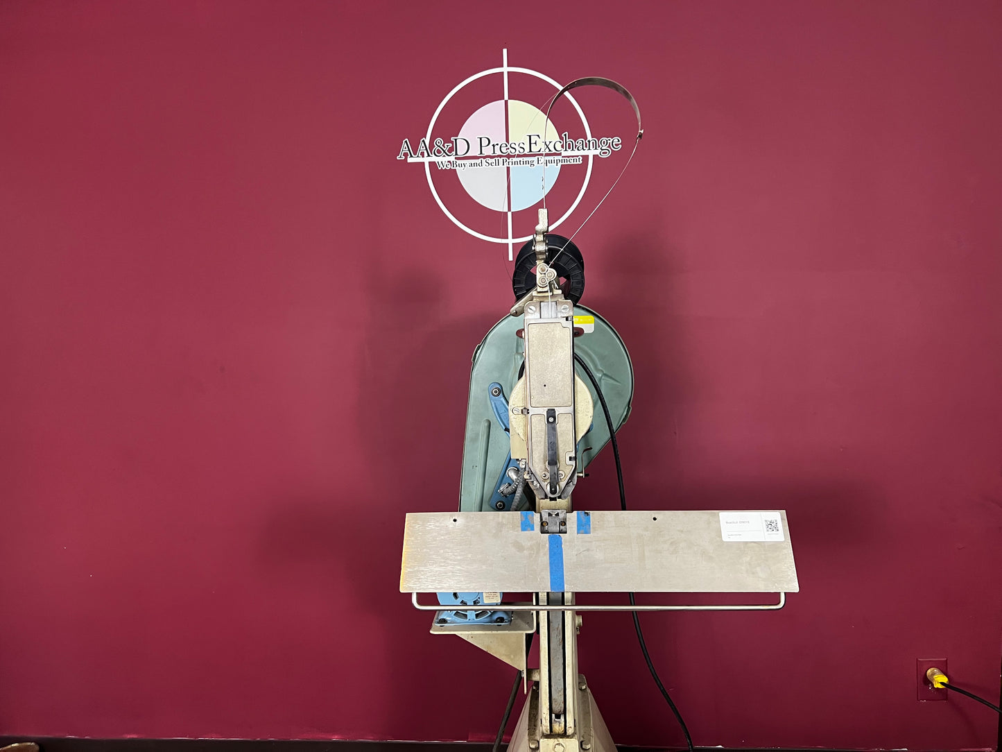 Used Bostitch Bronco book wire stitcher with adjustable table platform – AA&D PressExchange