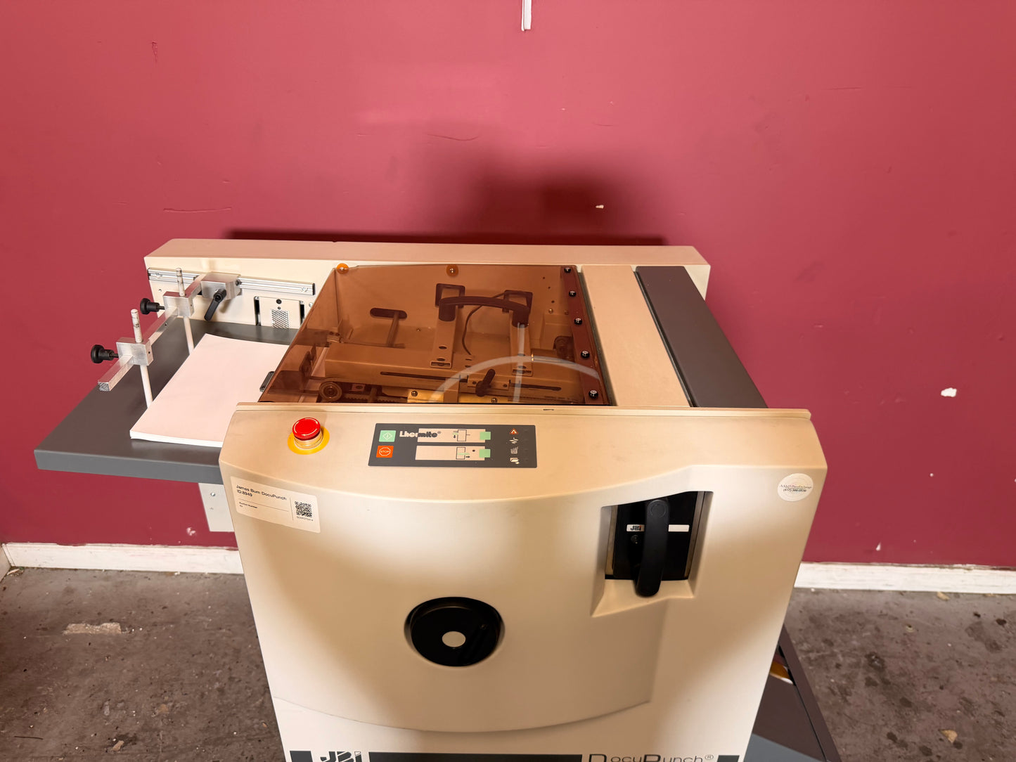 Used James Burn P33 DocuPunch 4:1 Die feed tray and guides – AA&D PressExchange