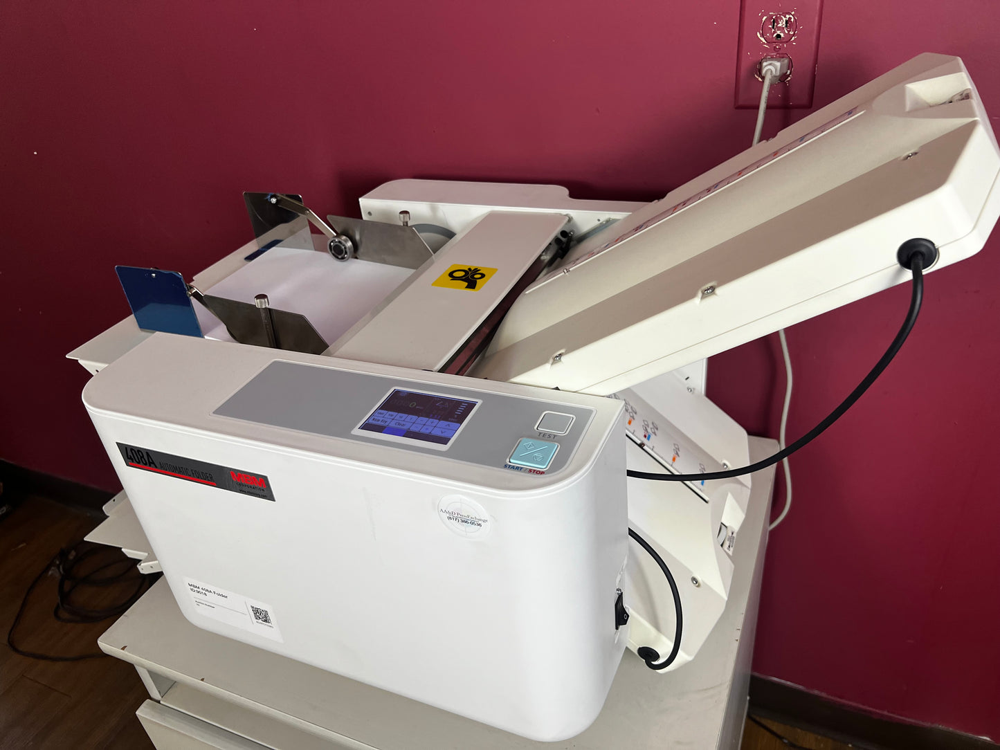 AA&D PressExchange Used MBM 408A paper folding machine with color LED display for easy operation