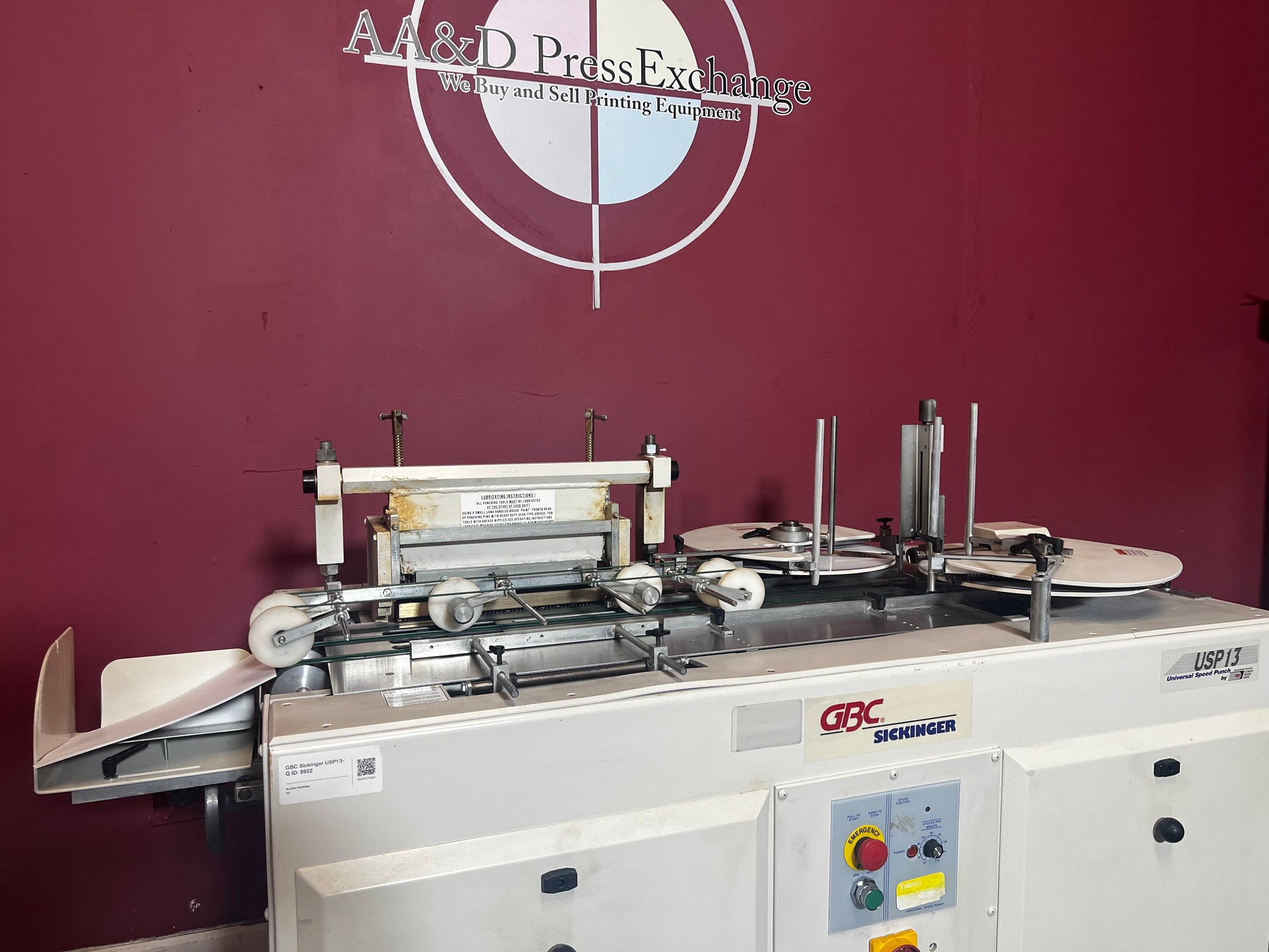 Used GBC Sickinger USP-13 4:1 Die by AA&D PressExchange ideal for GBC Coil Punches and bindery operations