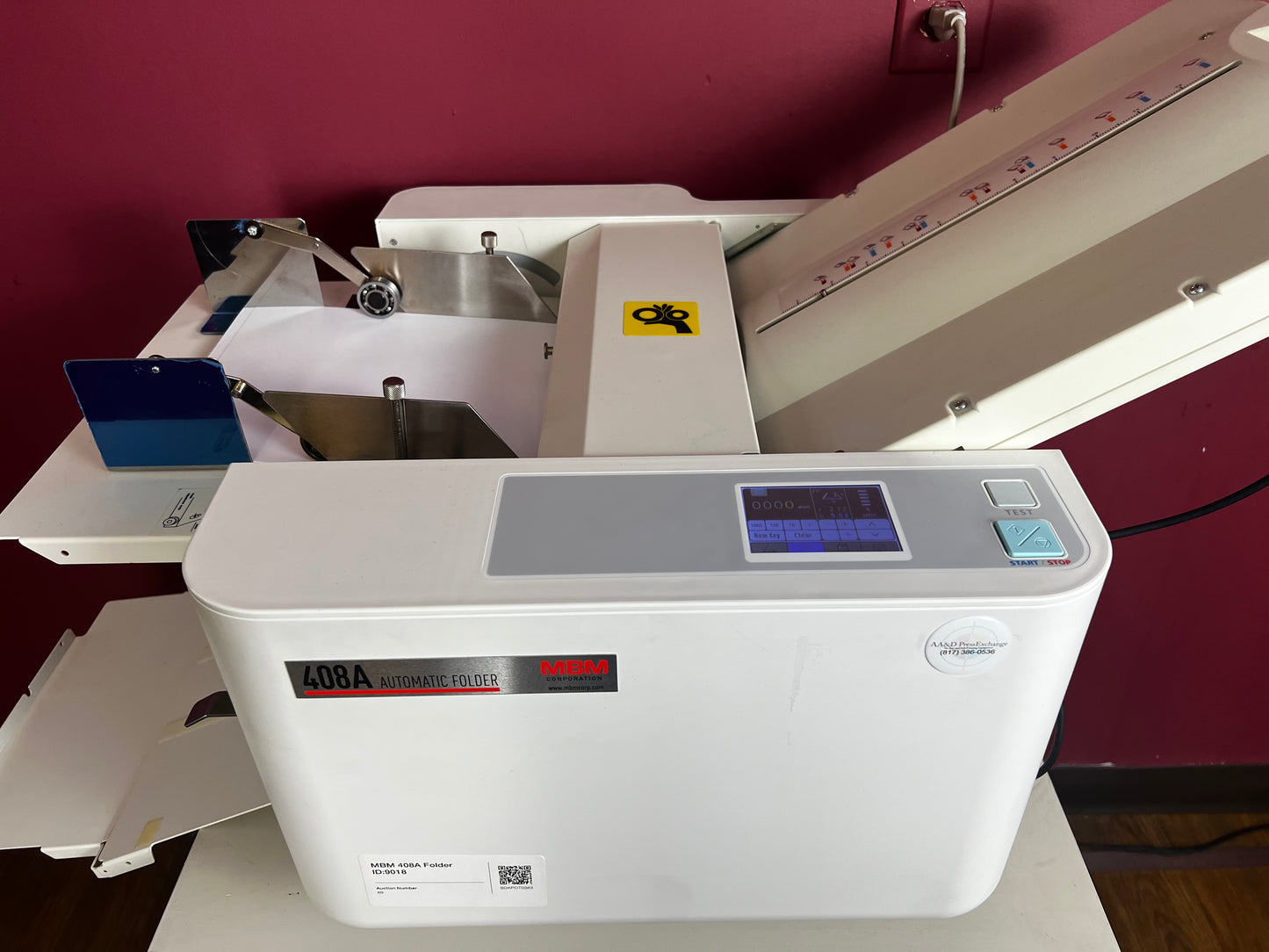 AA&D PressExchange Used MBM 408A desktop paper folder with 36 pre-programmed fold settings