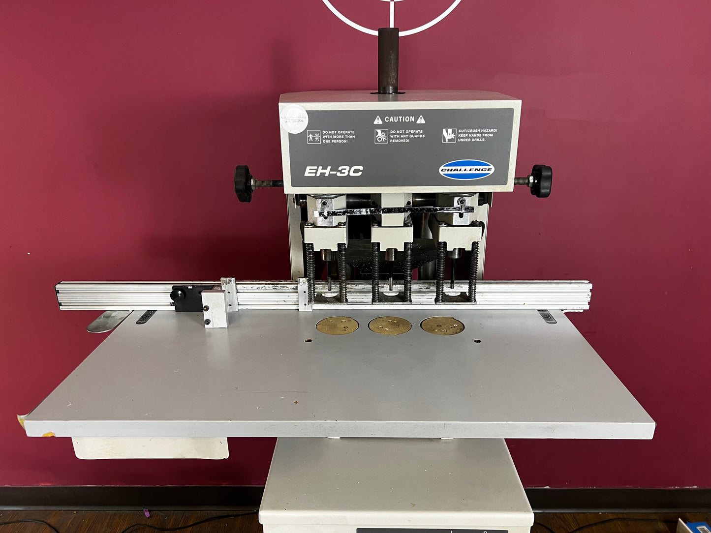 Used Challenge EH-3C Hydraulic Paper Drill with Adjustable Backgauge – AA&D PressExchange