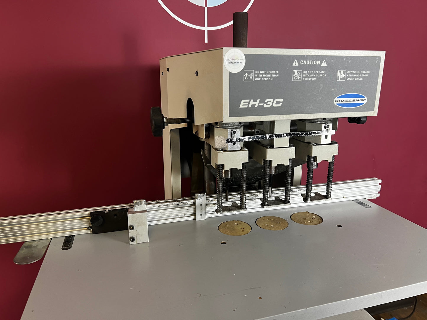 Used Challenge EH-3C Paper Drill with Fast Head Adjustments – AA&D PressExchange
