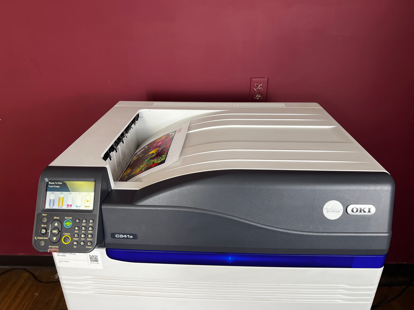 Used Oki C941e Laser Printer AA&D PressExchange five-color printing with high-resolution toner output