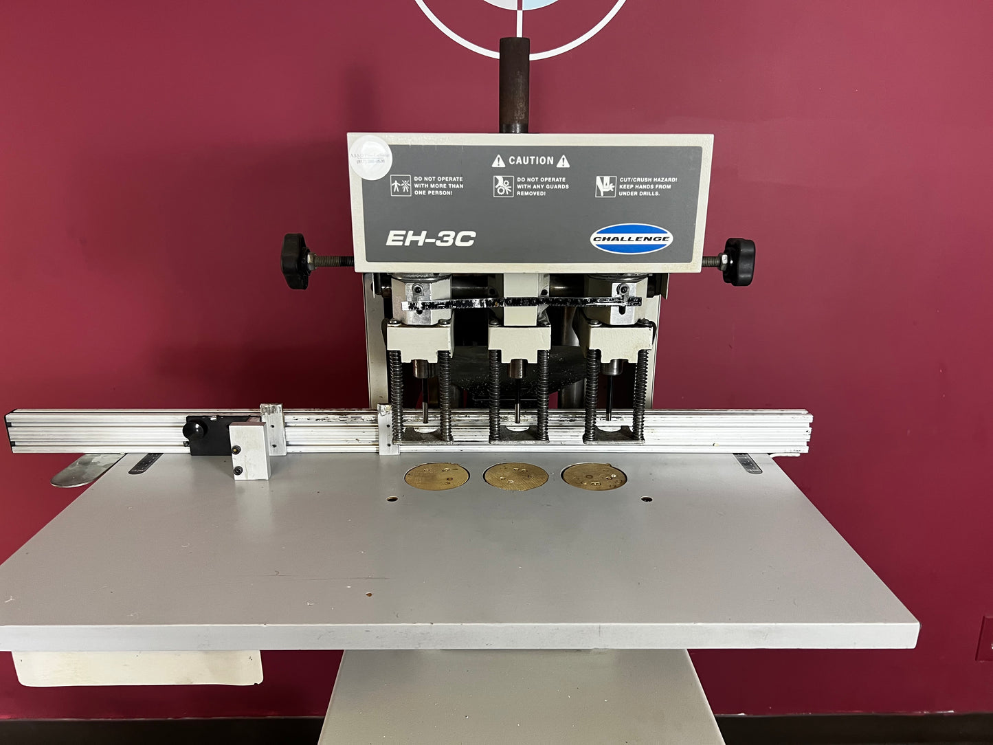 Used Challenge EH-3C Hydraulic Paper Drill Side View – AA&D PressExchange