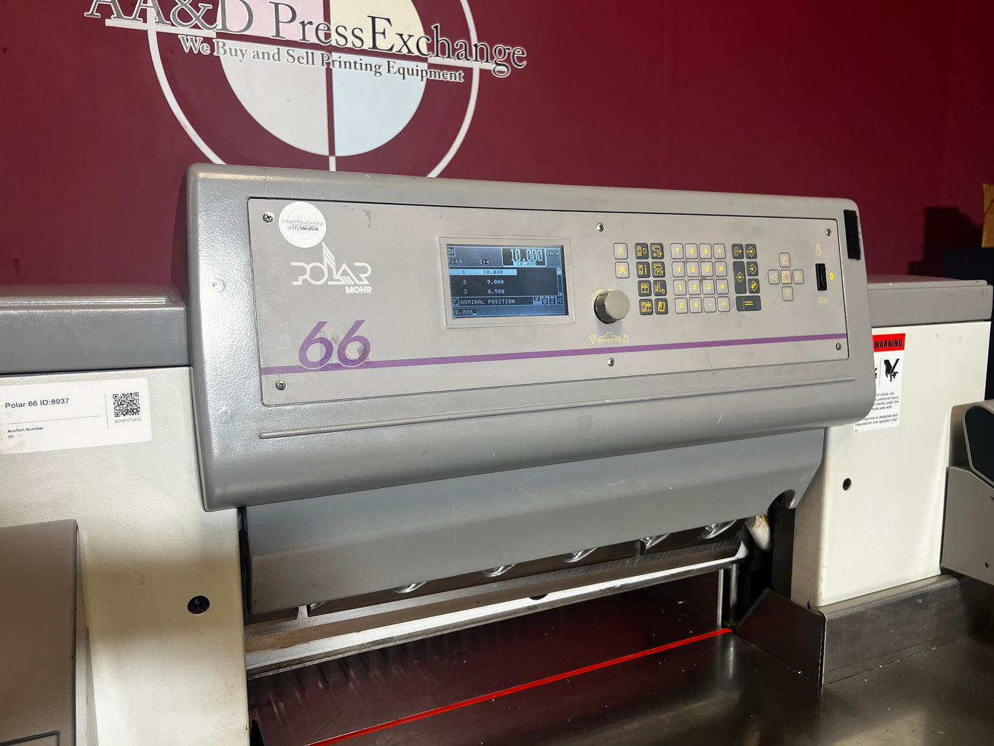 Used Polar 66 programmable paper cutter operator panel – AA&D PressExchange