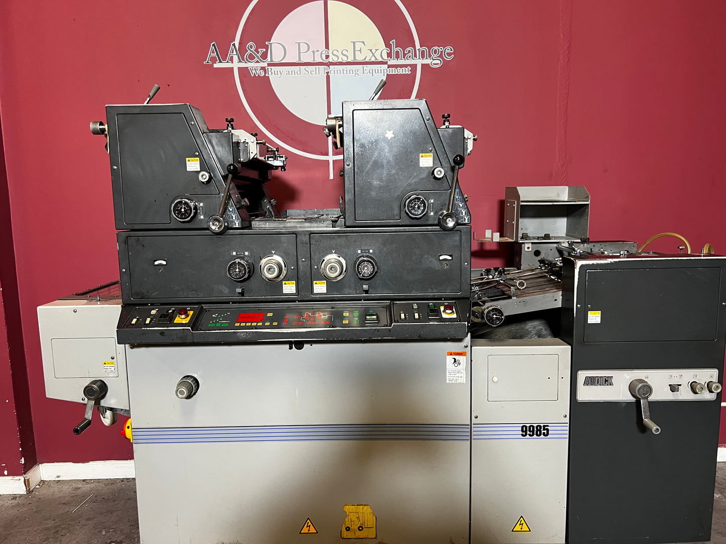 Used AB Dick 9985 two-color offset press operator control panel – AA&D PressExchange