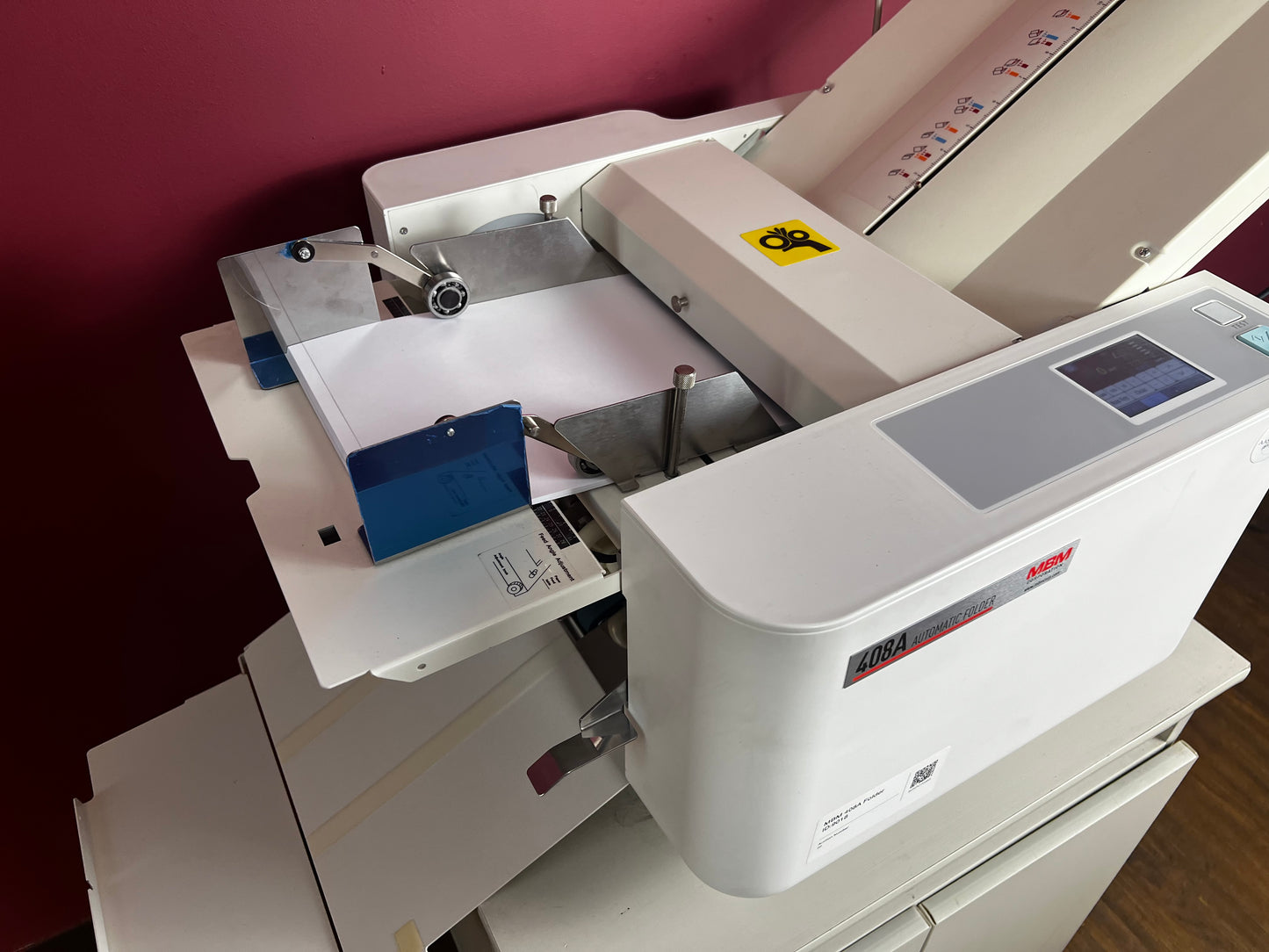 Used MBM 408A Automatic Folder AA&D PressExchange compact design handles multiple paper sizes