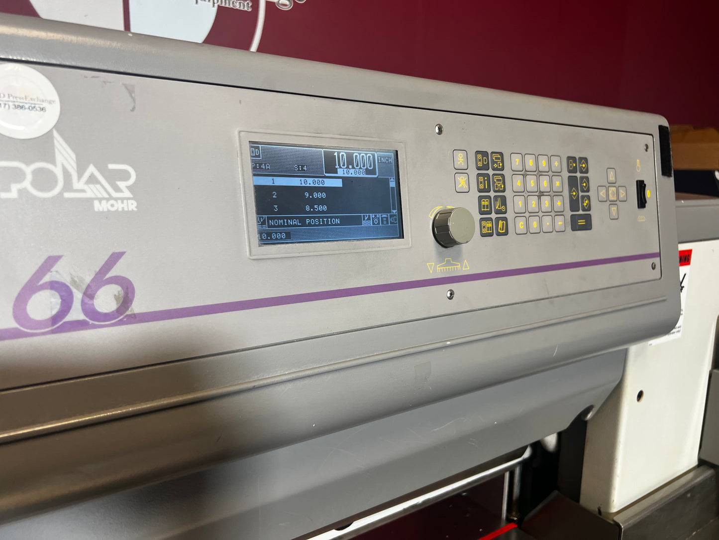 Used Polar 66 programmable guillotine paper cutting machine – AA&D PressExchange