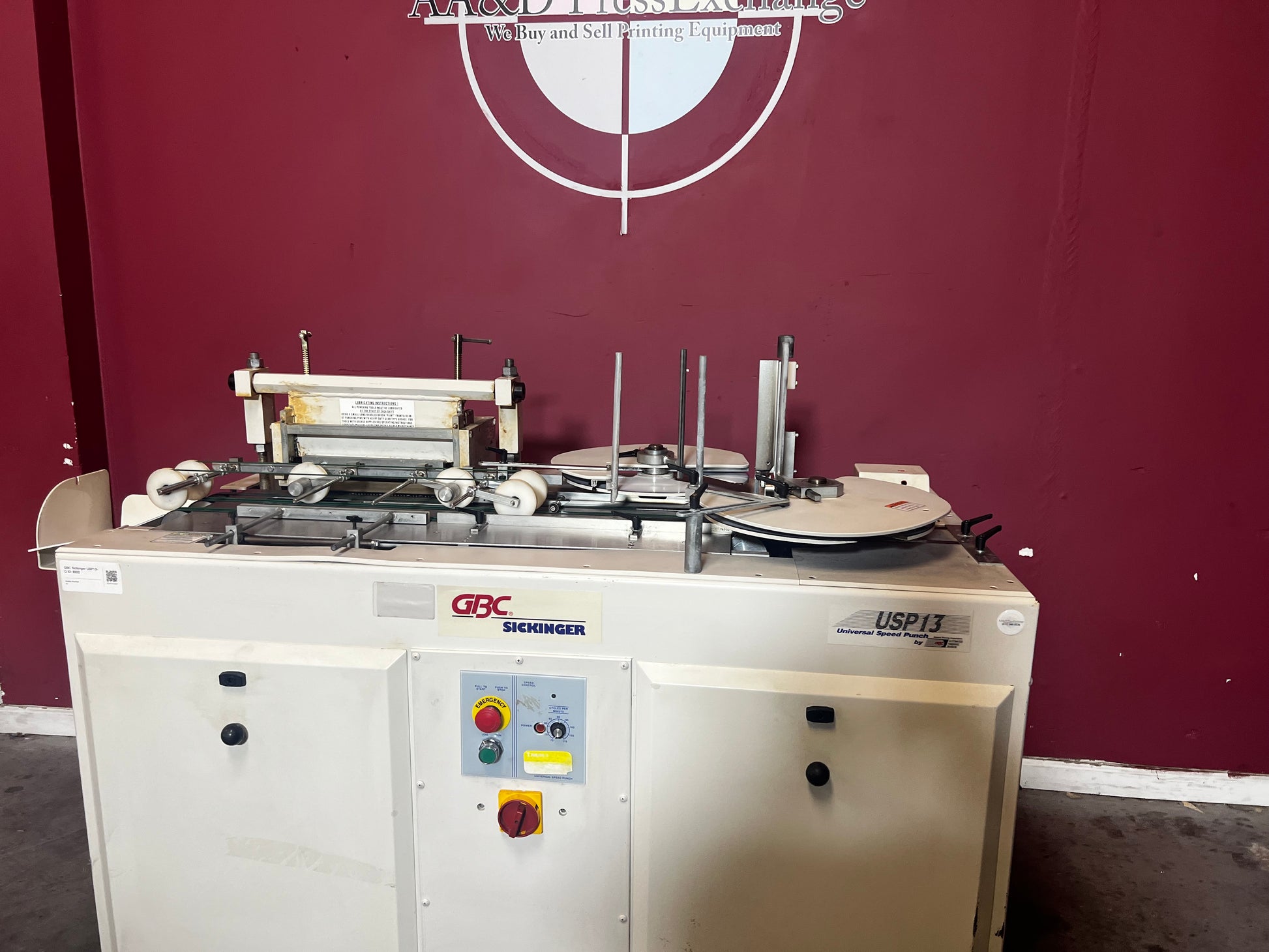 Used GBC Sickinger USP-13 4:1 Die by AA&D PressExchange, ideal for GBC Coil Punches and document binding