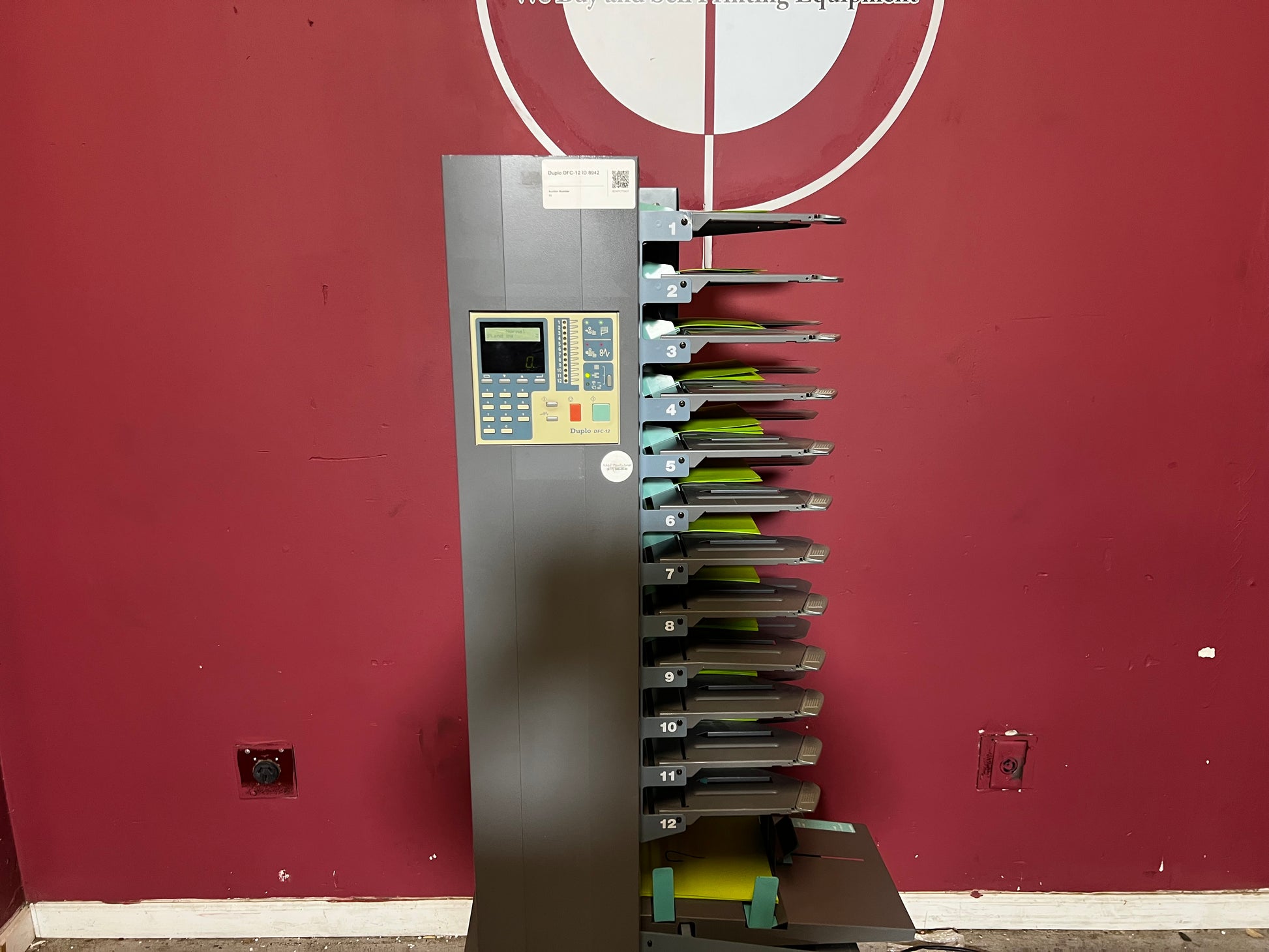 Used Duplo DFC-12 12-Bin Collator Display and Operation Panel – AA&D PressExchange