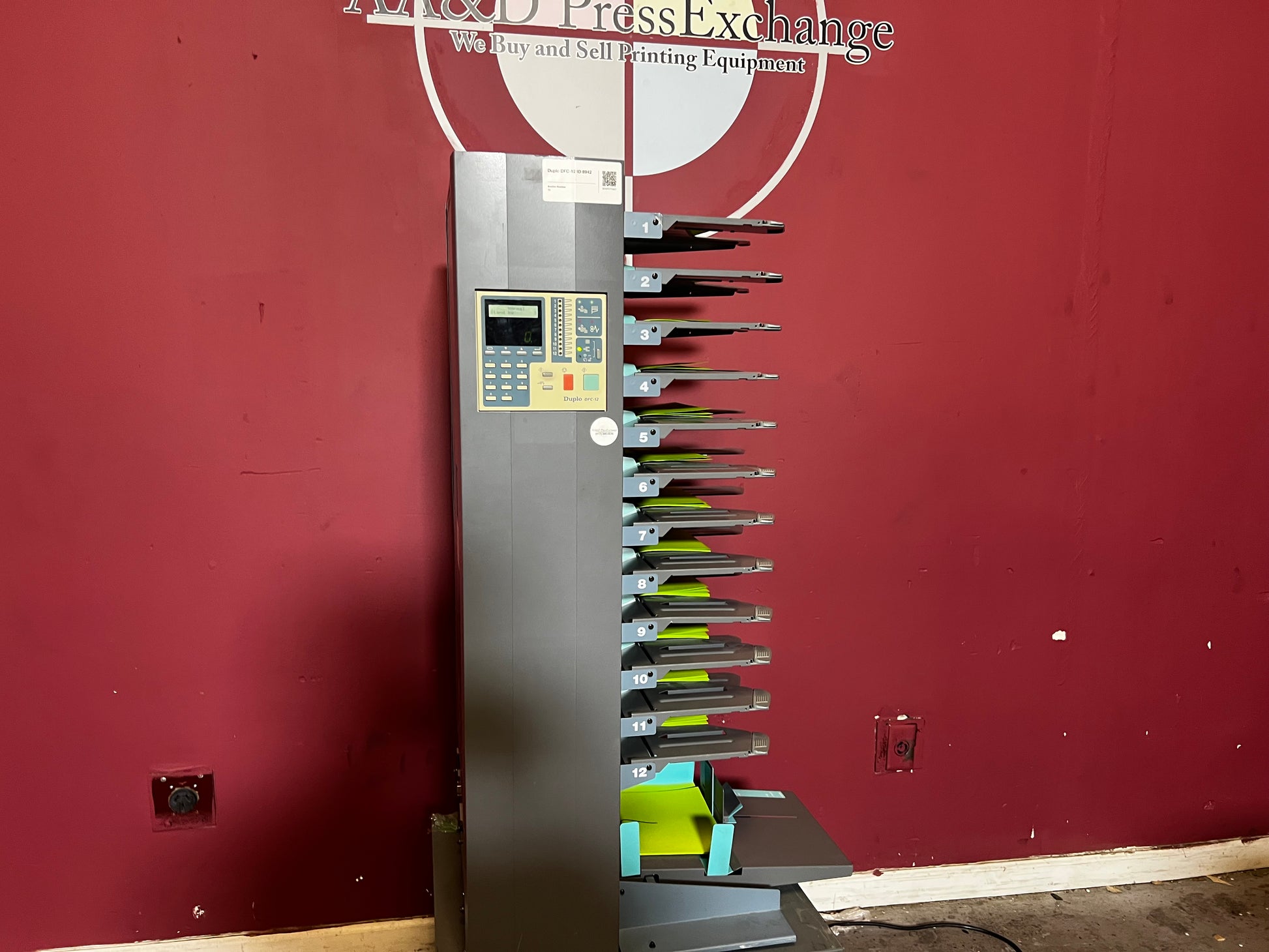 Used Duplo DFC-12 Collator Machine Components Overview – AA&D PressExchange