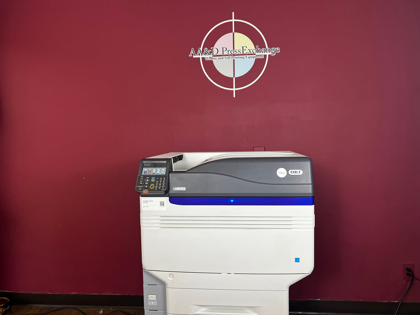 Used Oki C941e White Color Laser Printer AA&D PressExchange delivers premium specialty printing results