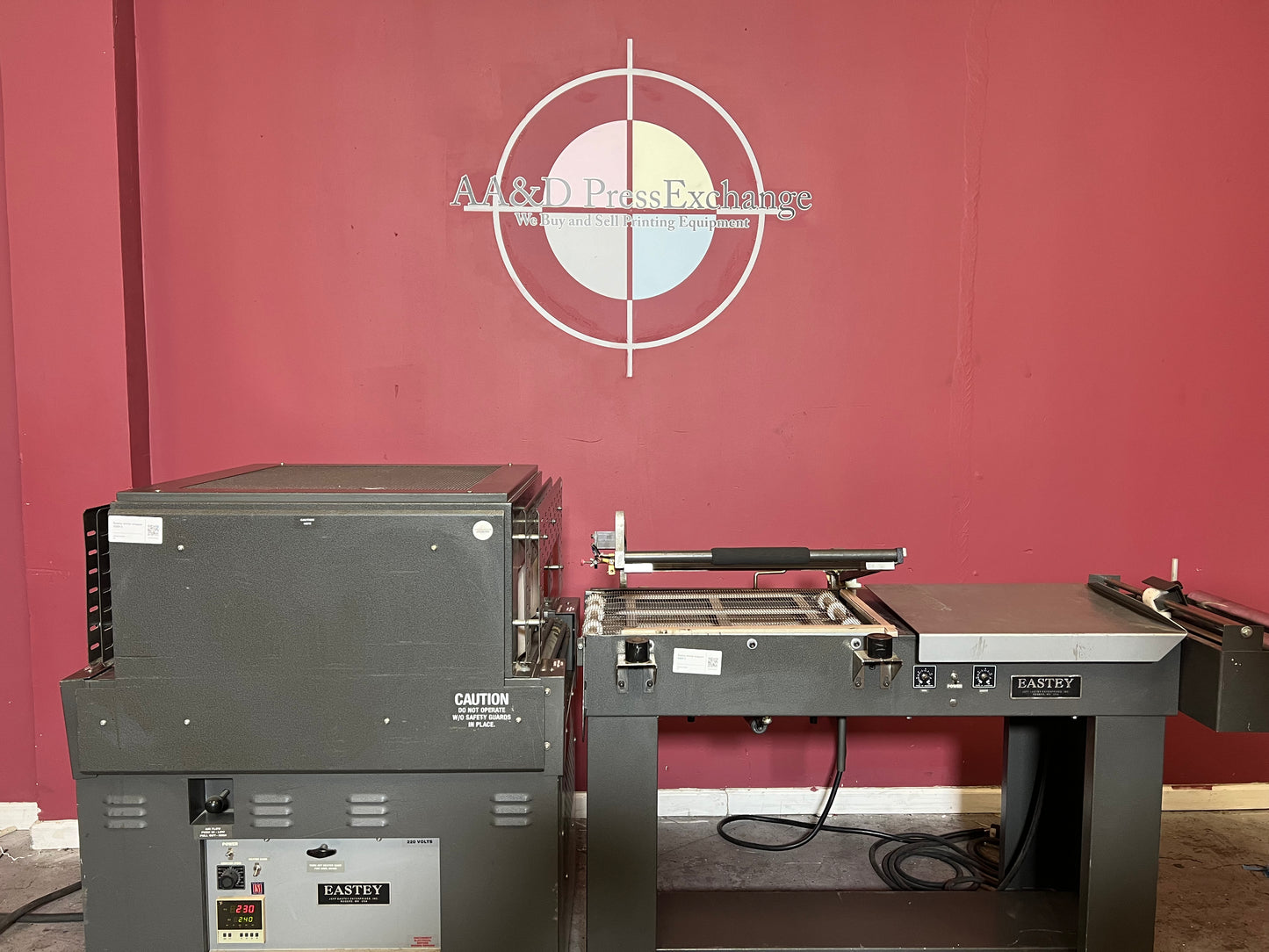 Used Eastey EM1622T Shrink Wrapper Machine for Professional Packaging at AA&D PressExchange