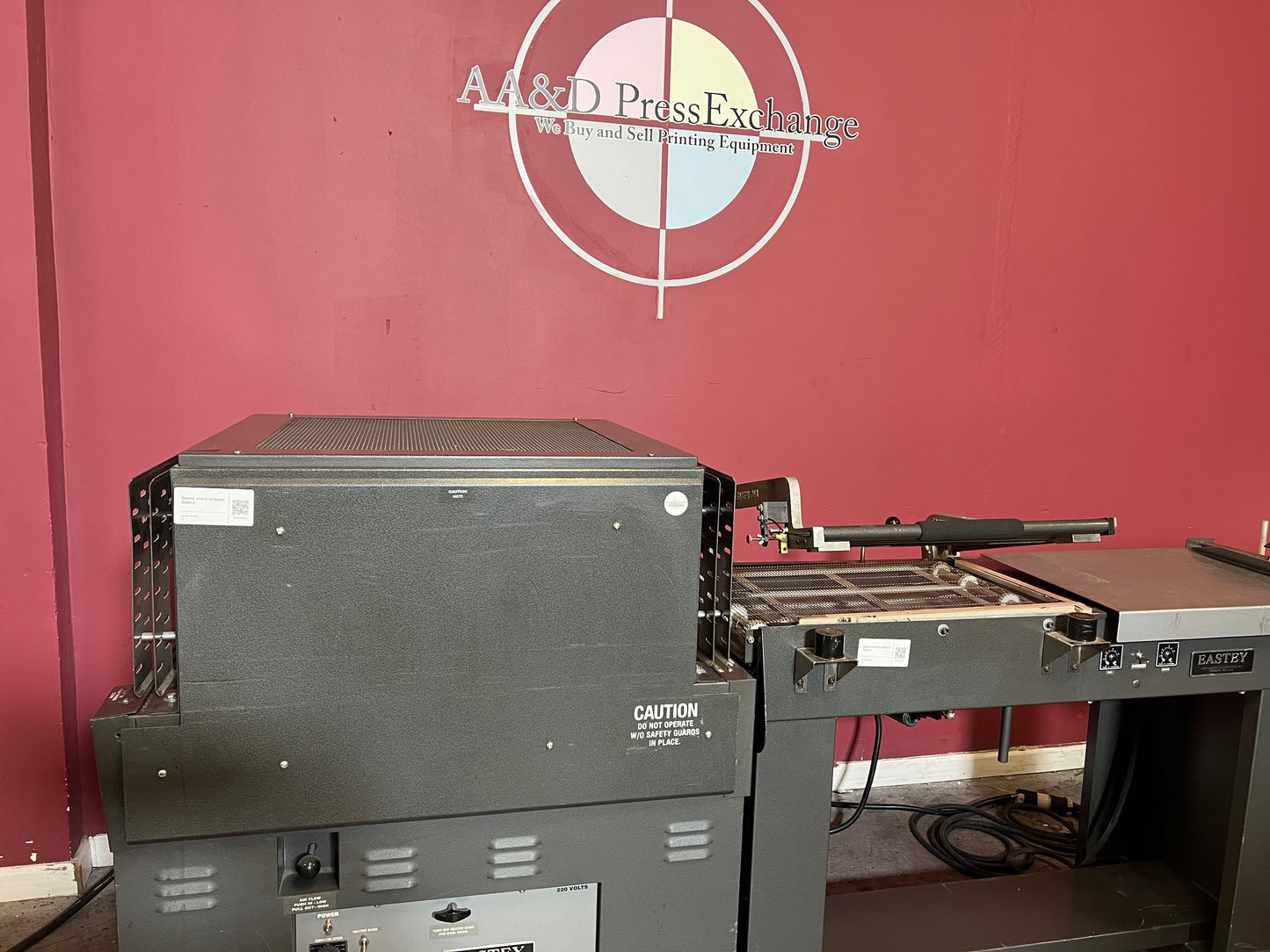 Used Eastey EM1622T Semi-Automatic Shrink Wrapper with 16x22 Seal Area at AA&D PressExchange