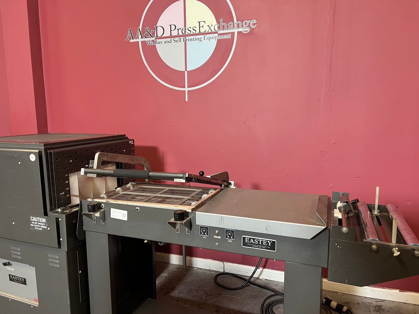 Used Eastey EM1622T Shrink Wrapper with Heat-Shrinkable Film Sealing at AA&D PressExchange