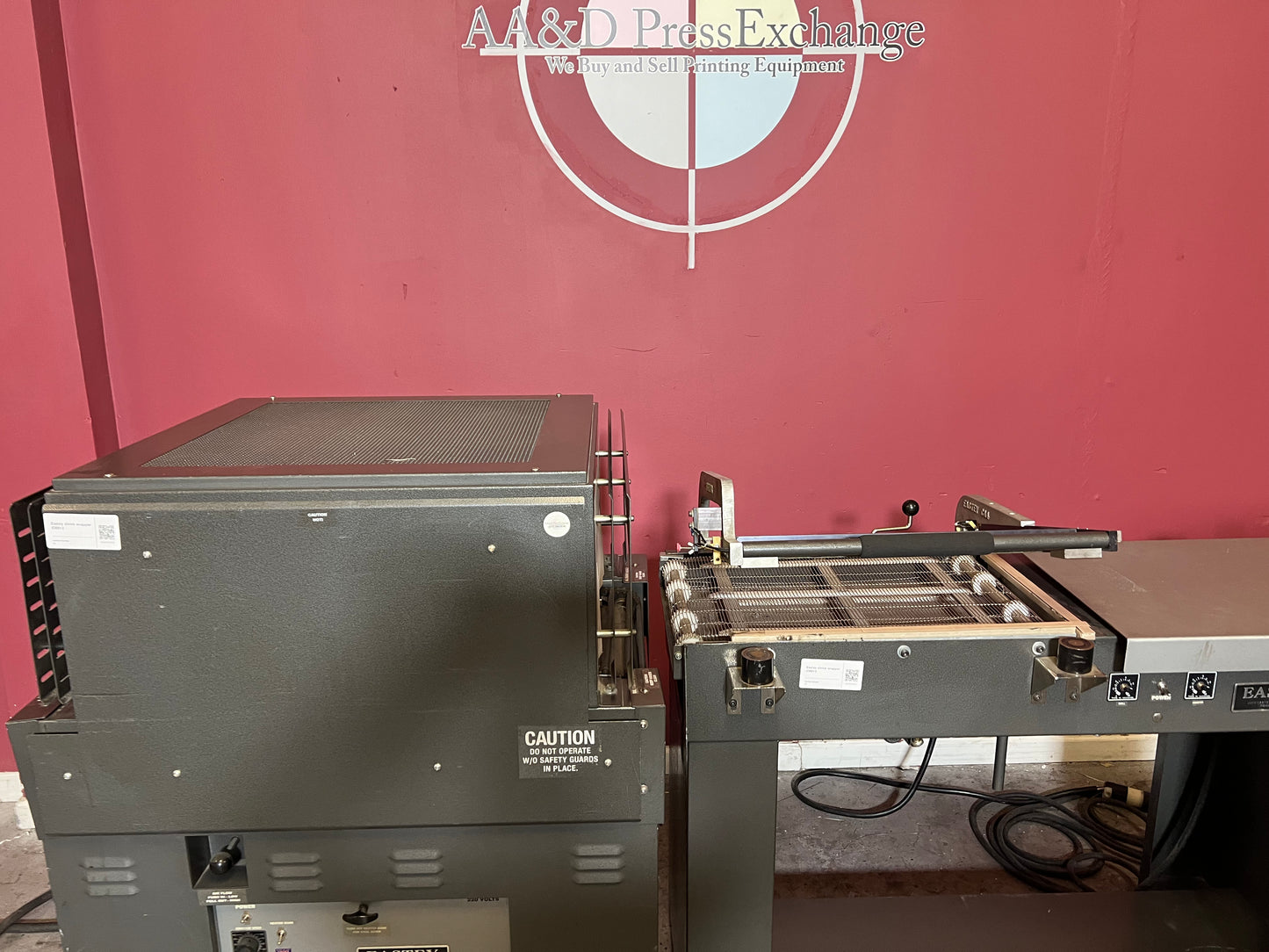 Used Eastey EM1622T Shrink Wrapper for Polyolefin, Polyethylene, and PVC Films at AA&D PressExchange