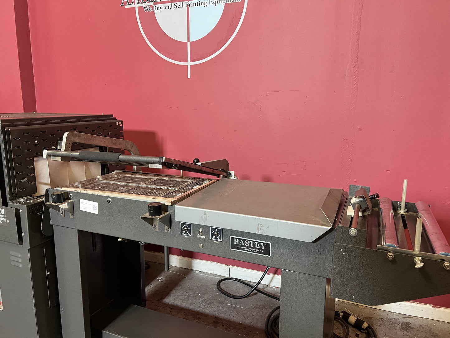 Used Eastey EM1622T Shrink Wrapping Machine with Adjustable Pin Perforator at AA&D PressExchange