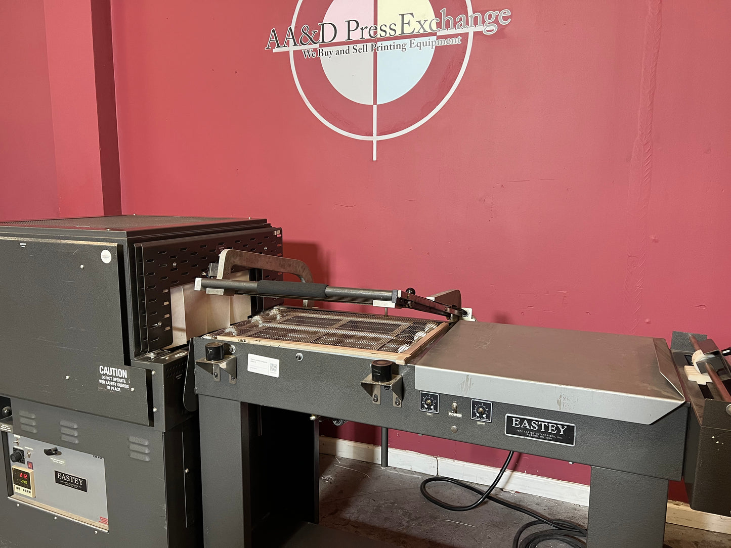 Used Eastey EM1622T Semi-Automatic Shrink Wrapper with 16x22 Sealing Area at AA&D PressExchange
