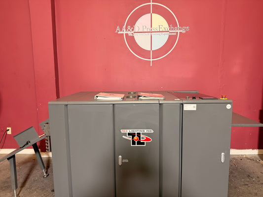 Used Tec Lighting Truv-21D UV Coater front view 21 inch hand fed coating machine