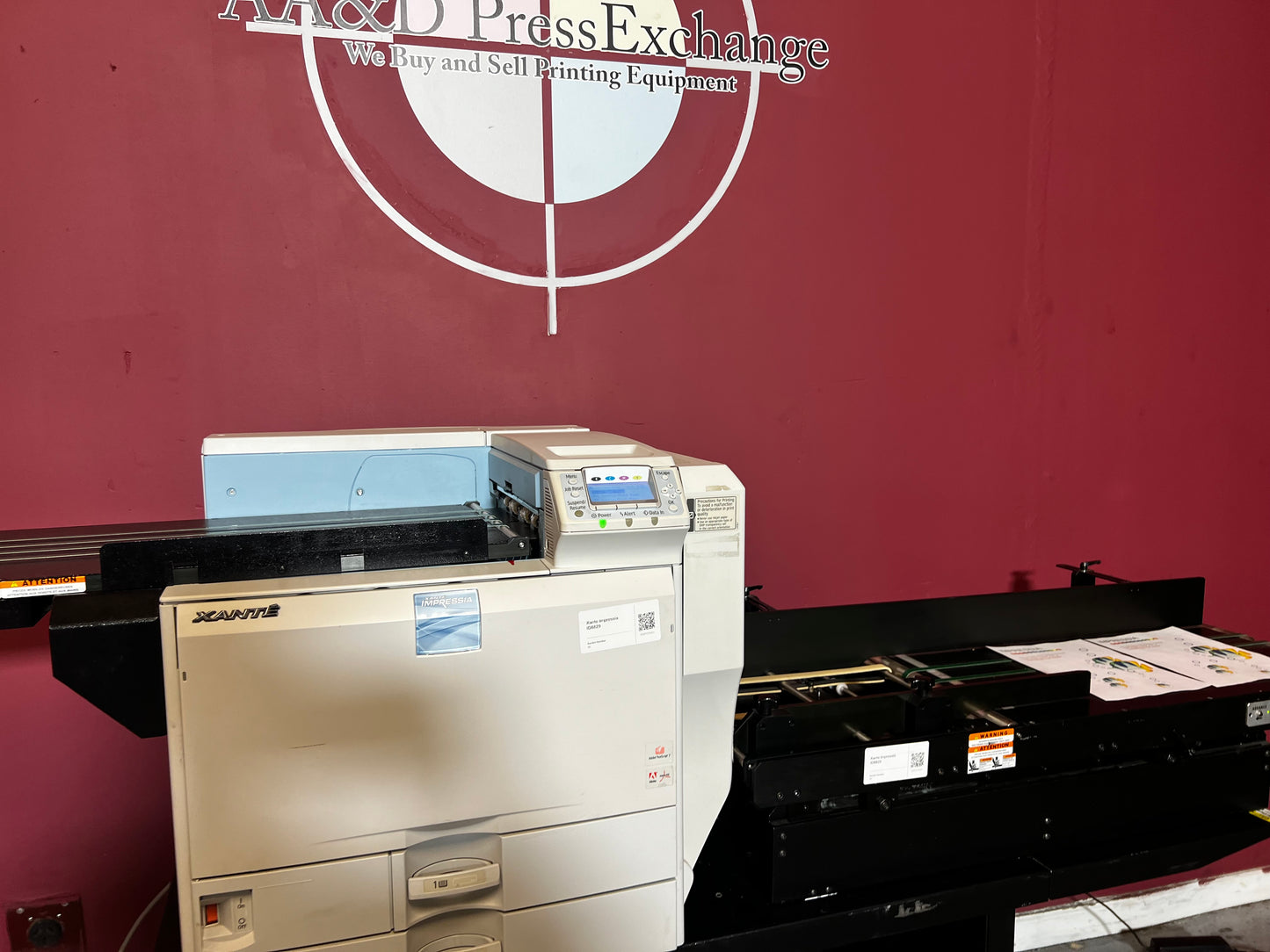 Used Xante Impressia Digital Color Printer for Envelopes and Media at AA&D PressExchange