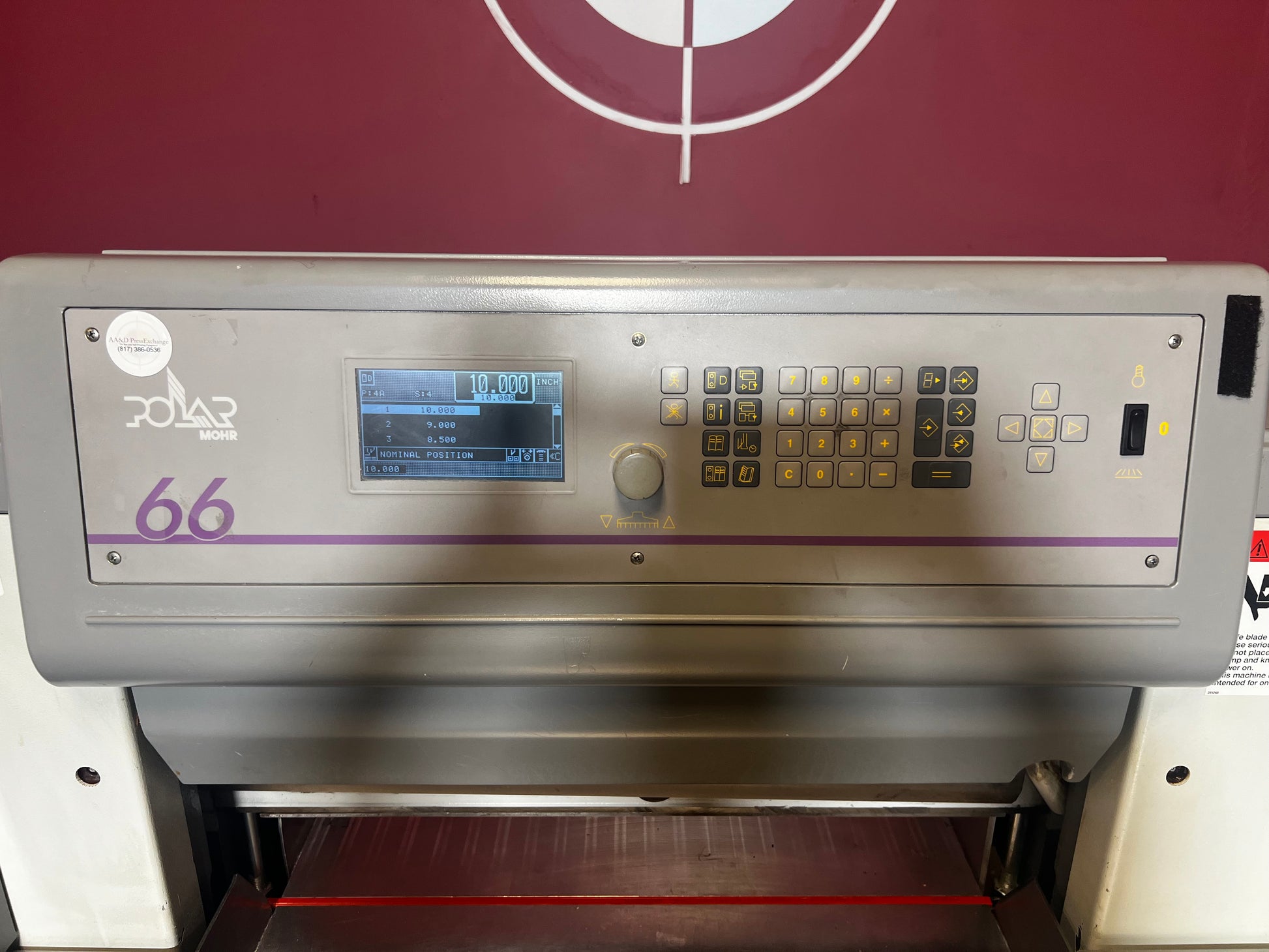 Used Polar 66 programmable cutting machine with work table – AA&D PressExchange