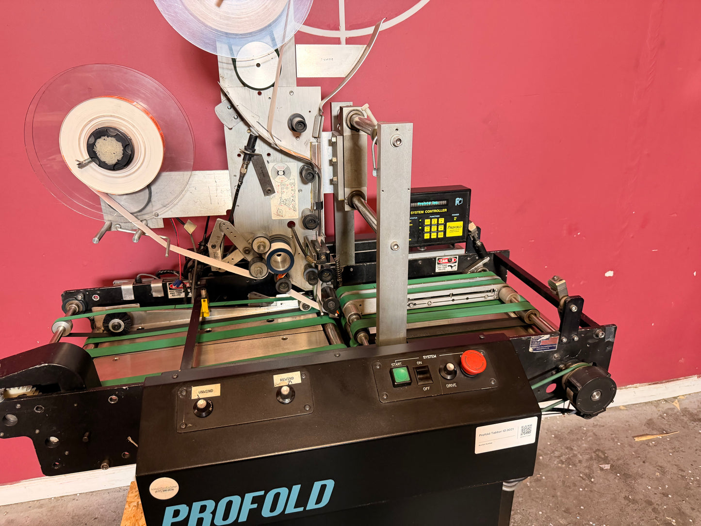 Used Profold tabbing machine inline mailing and tabbing setup for efficient workflows