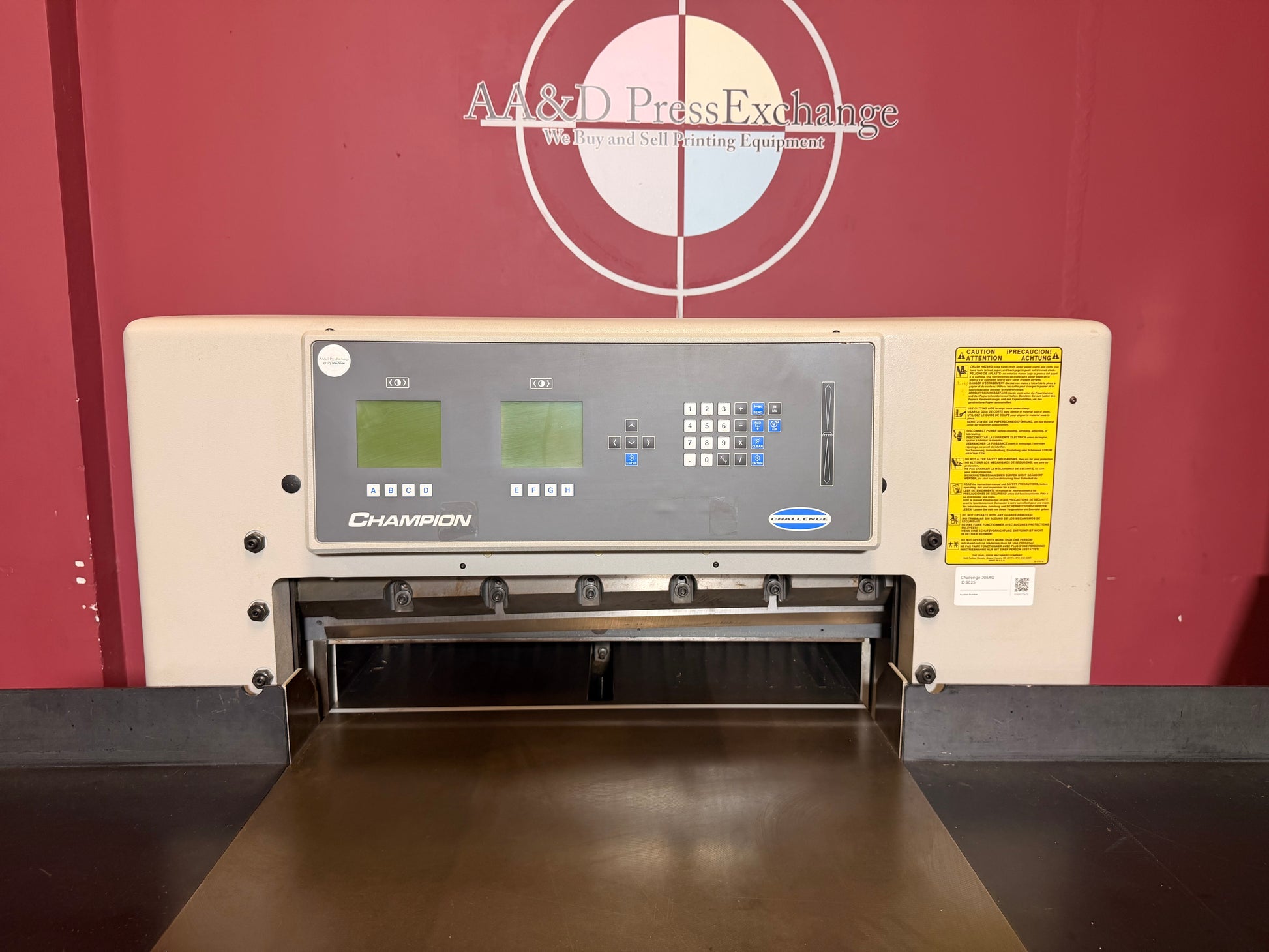 Used Challenge 305 XG heavy steel frame construction 30.5-inch cutting system for durable long-term print production use