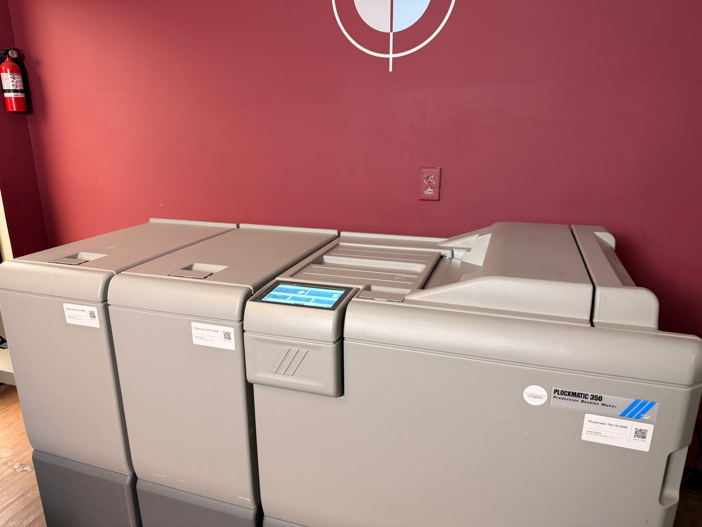 26k Meter Warranty! Plockmatic 350 Stitch/Fold/Square Back/Trim !Video!