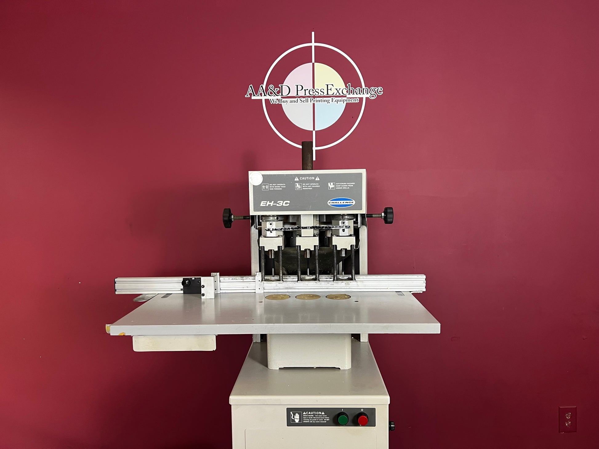 Used Challenge EH-3C Paper Drill with Adjustable Paper Stops – AA&D PressExchange