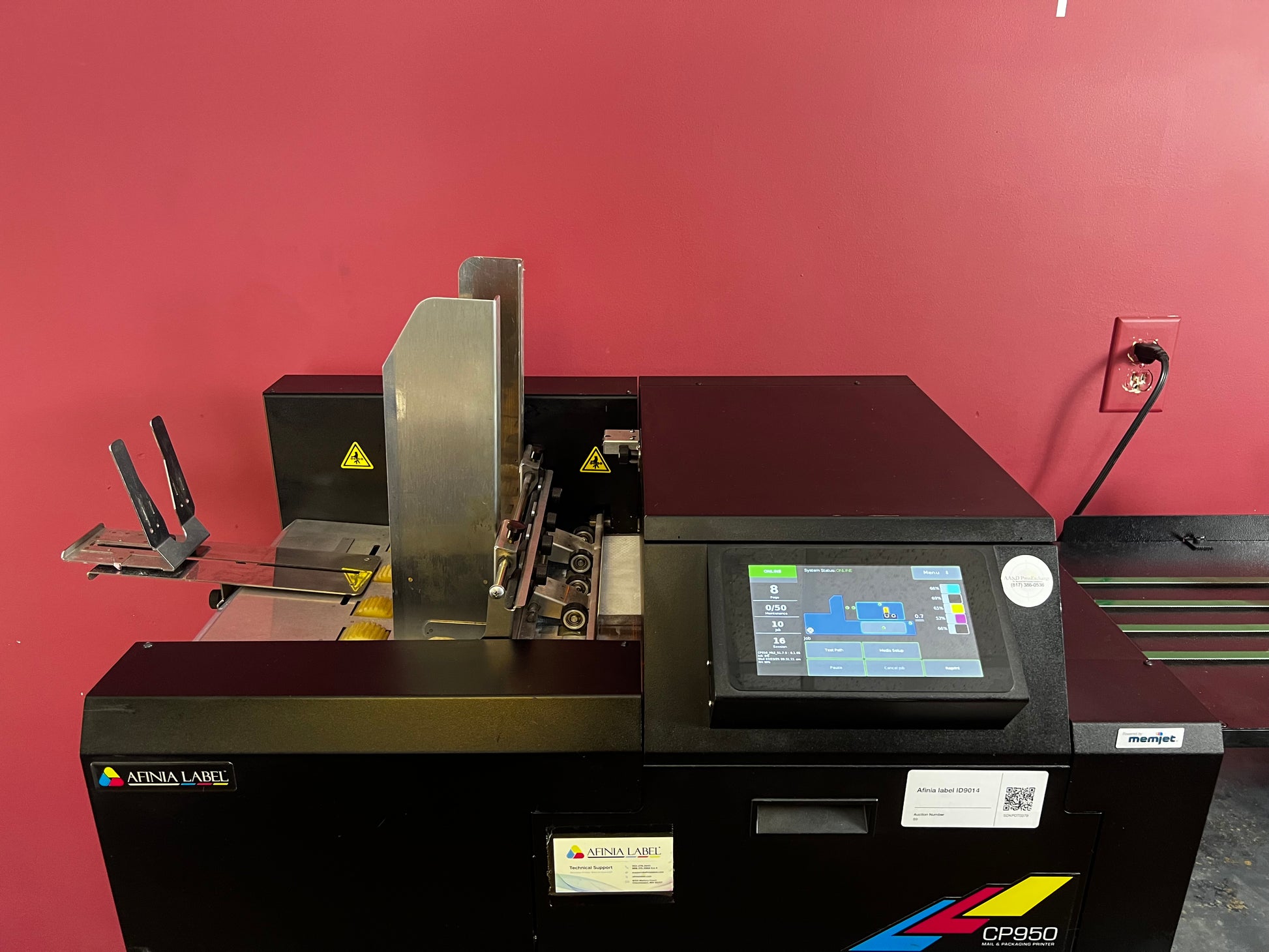 Used Afinia CP950 Printer close-up of control panel – AA&D PressExchange