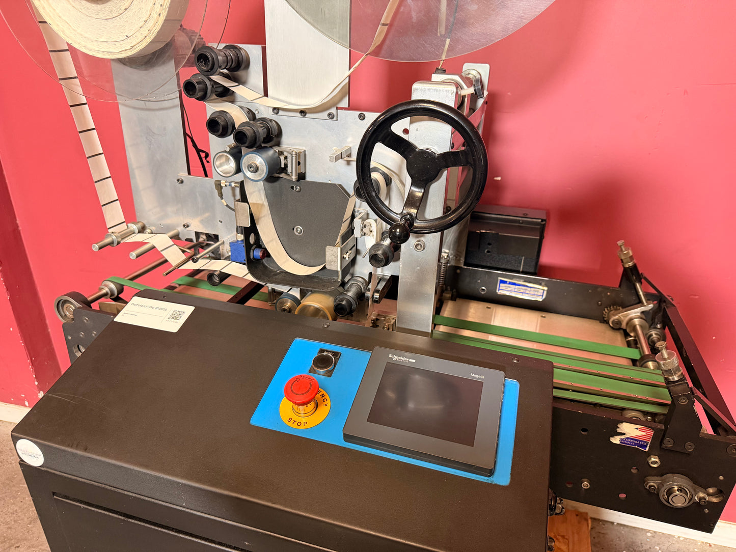 Used Profold LX-PRO tabbing machine industrial mailing line integration
