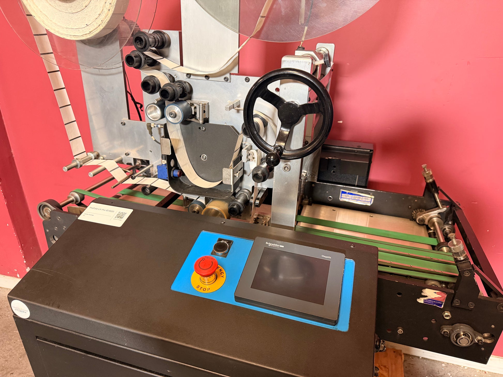 Used Profold LX-PRO tabbing machine industrial mailing line integration