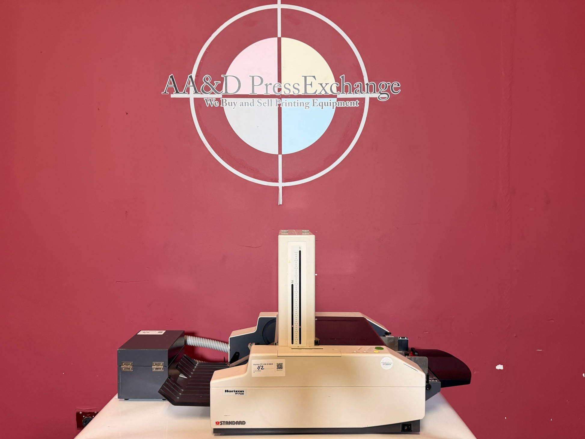 Used Horizon PF-P330 air-fed tabletop paper folder with control panel – AA&D PressExchange