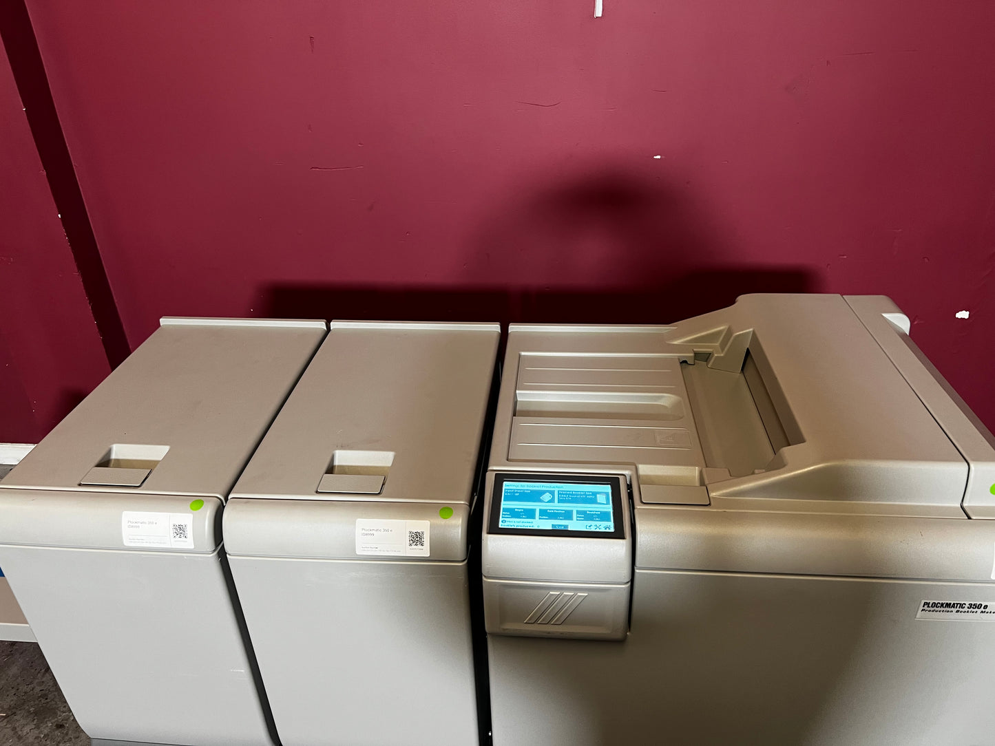 Used Plockmatic 350e 31k Meter close-up of control interface and feed section – AA&D PressExchange