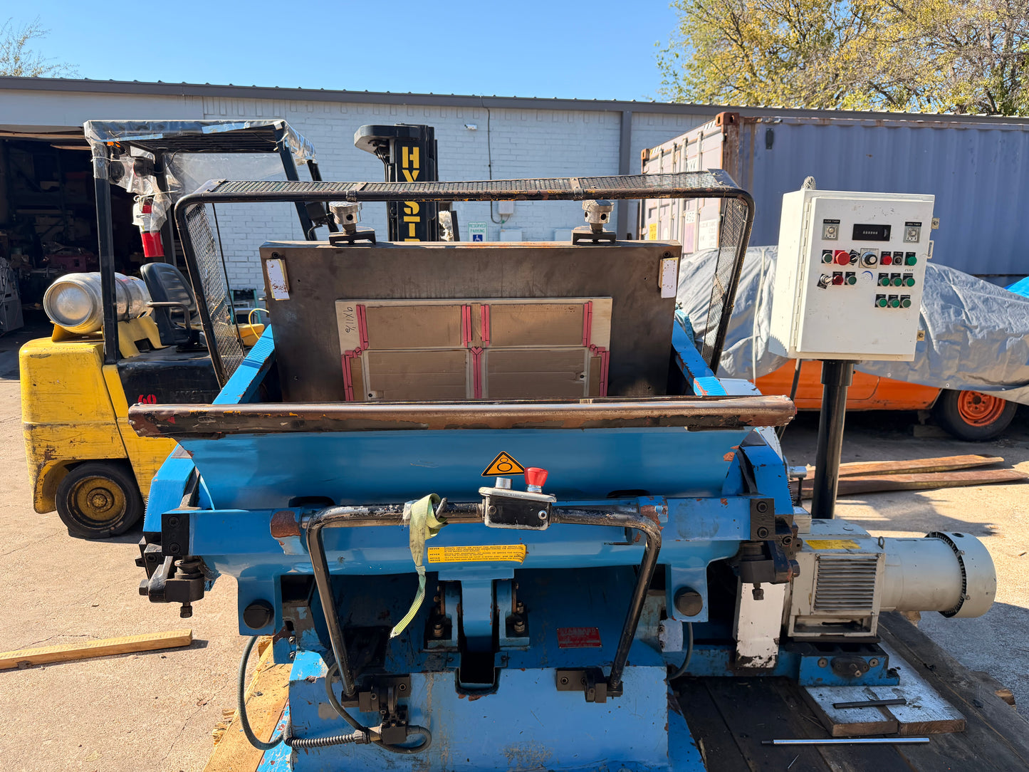 Used AA&D PressExchange Standard Paper Box platen die cutter for packaging production