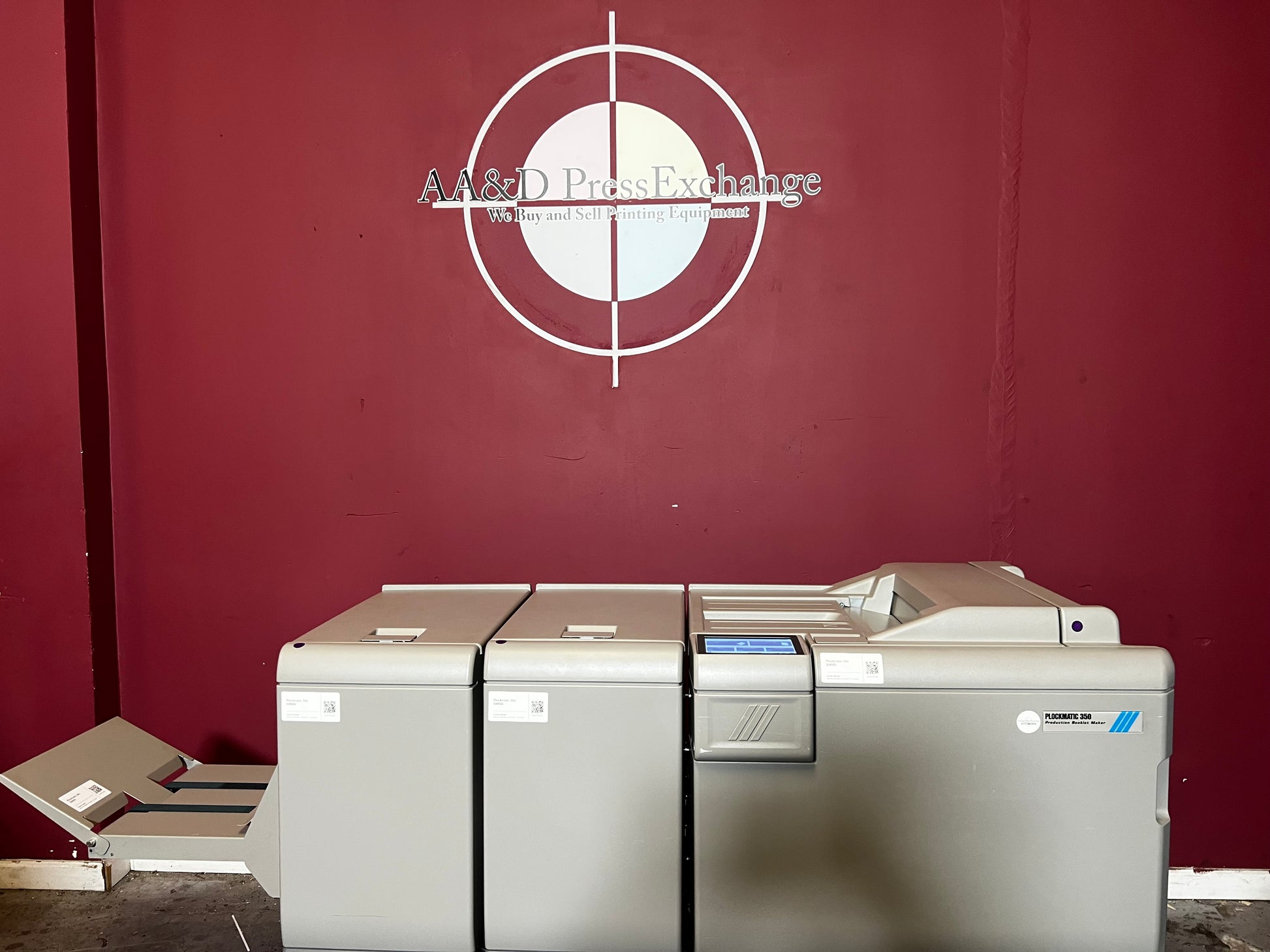 Used Plockmatic 350 90k booklet maker in digital print production environment – AA&D PressExchange