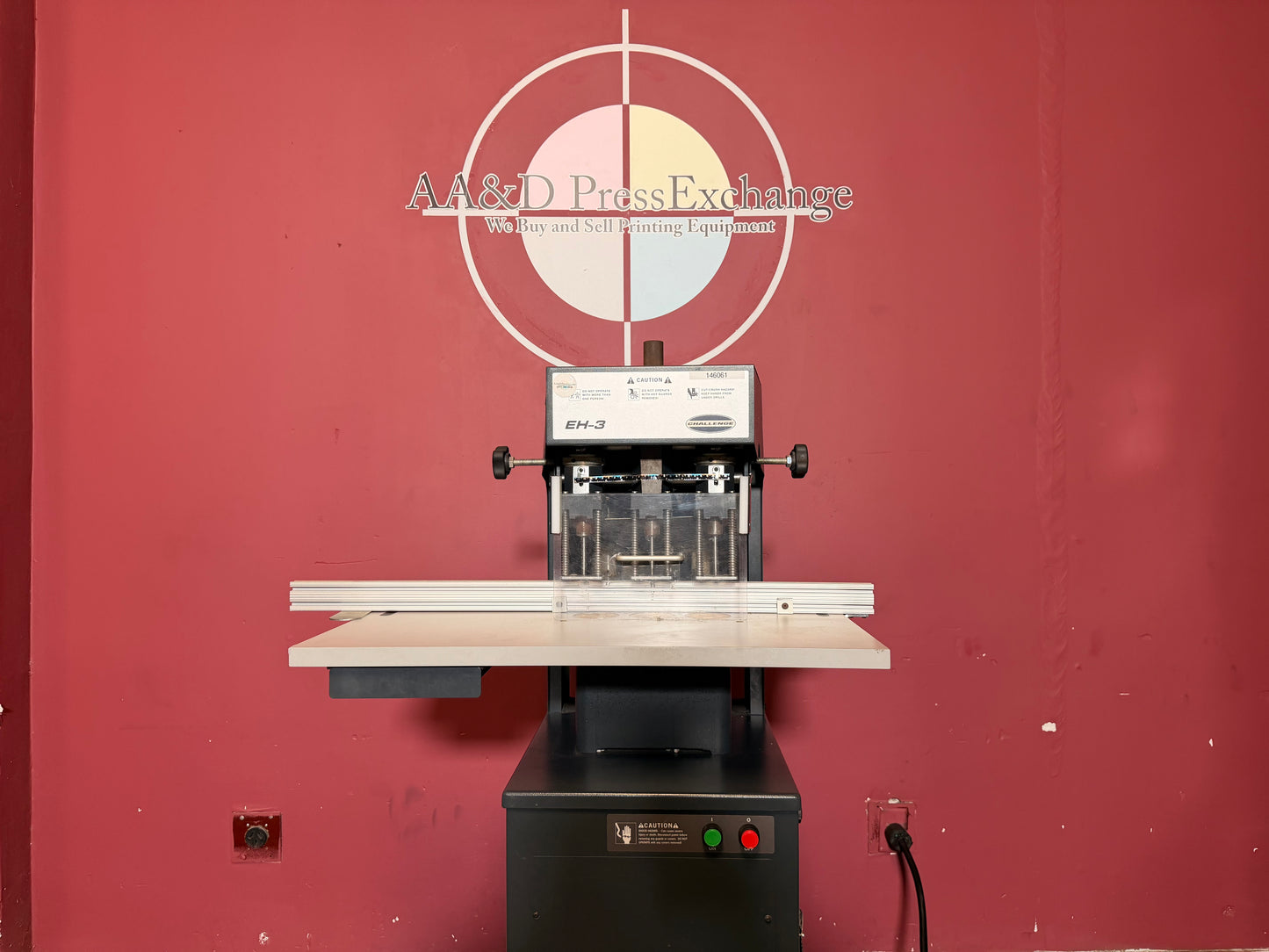 Used Challenge EH-3 Paper Drill industrial build for high-volume paper drilling