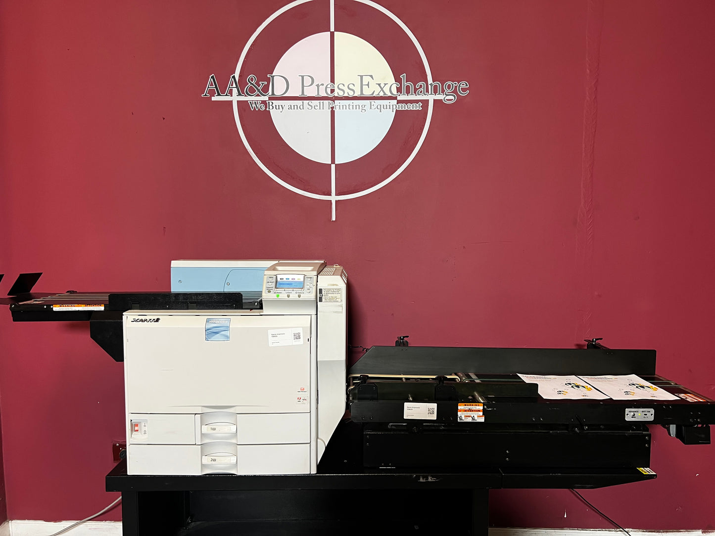 Used Xante Impressia Digital Envelope and Packaging Printer with conveyor at AA&D PressExchange