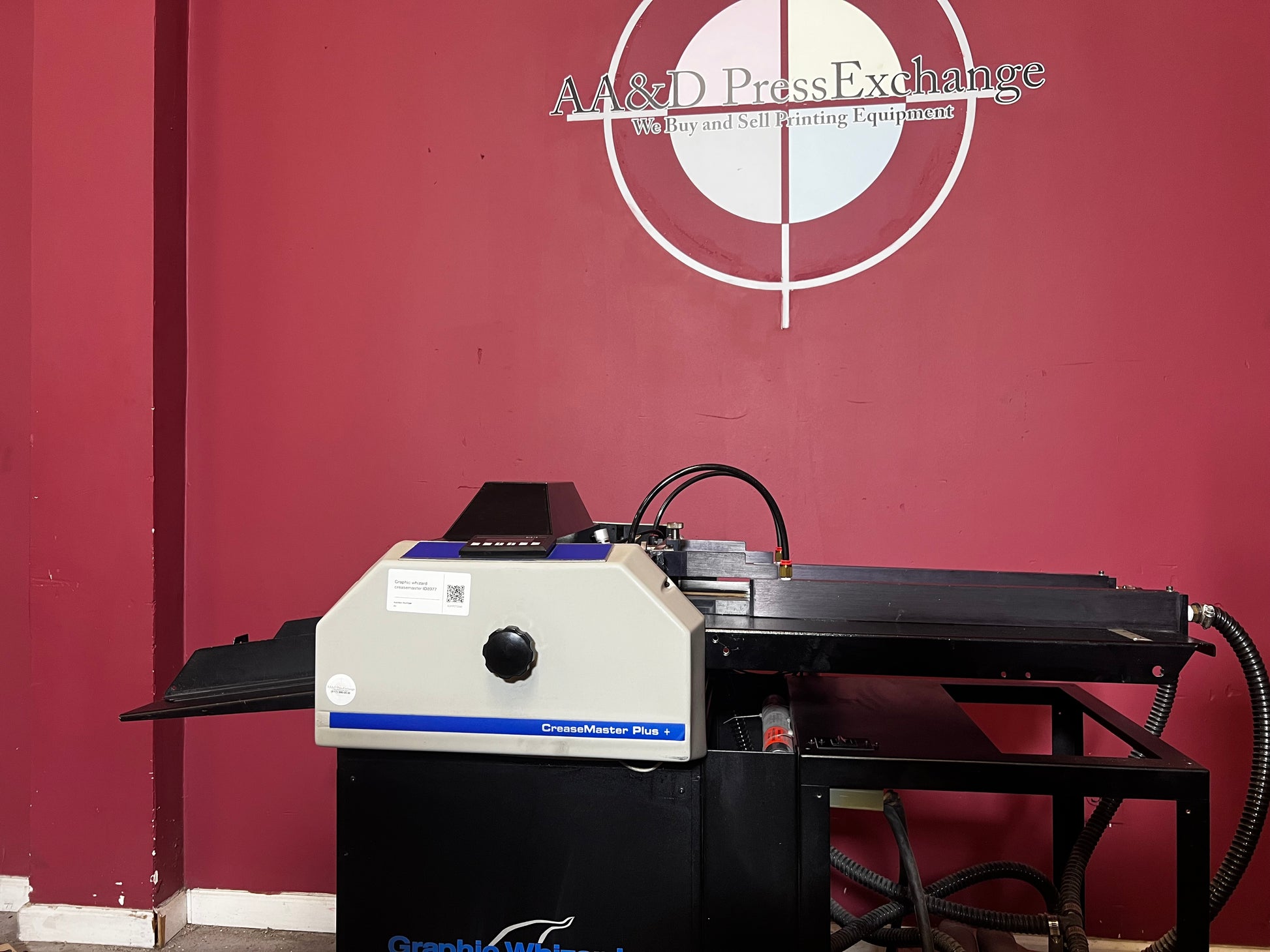 Used Graphic Whizard Creasemaster Plus digital print creaser close-up – AA&D PressExchange